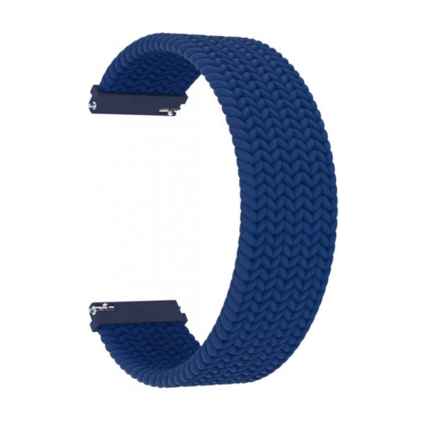 Ремешок нейлоновый плетёный для часов Lyambda Steropa 20мм, синий